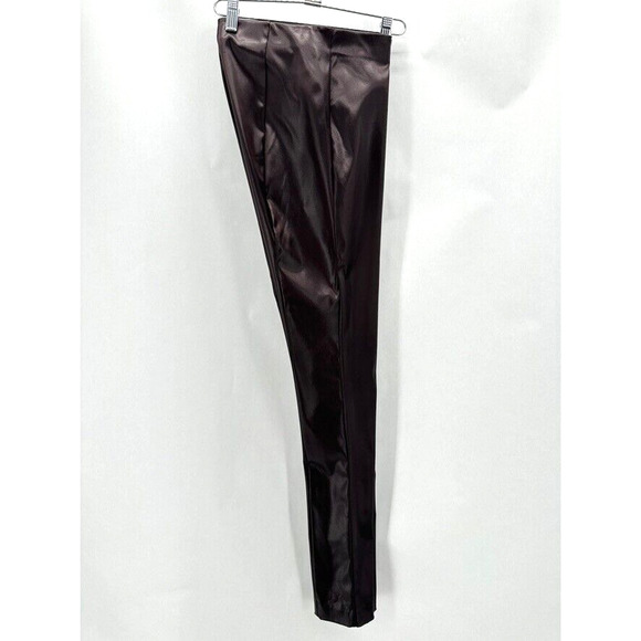 Theory NP Chintz Skinny Legging Stretch Ankle‎ Zip Size 6 Brown Preppy Date Glam - Picture 10 of 12